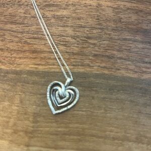 Silver Heart Pendant Necklace